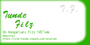 tunde filz business card